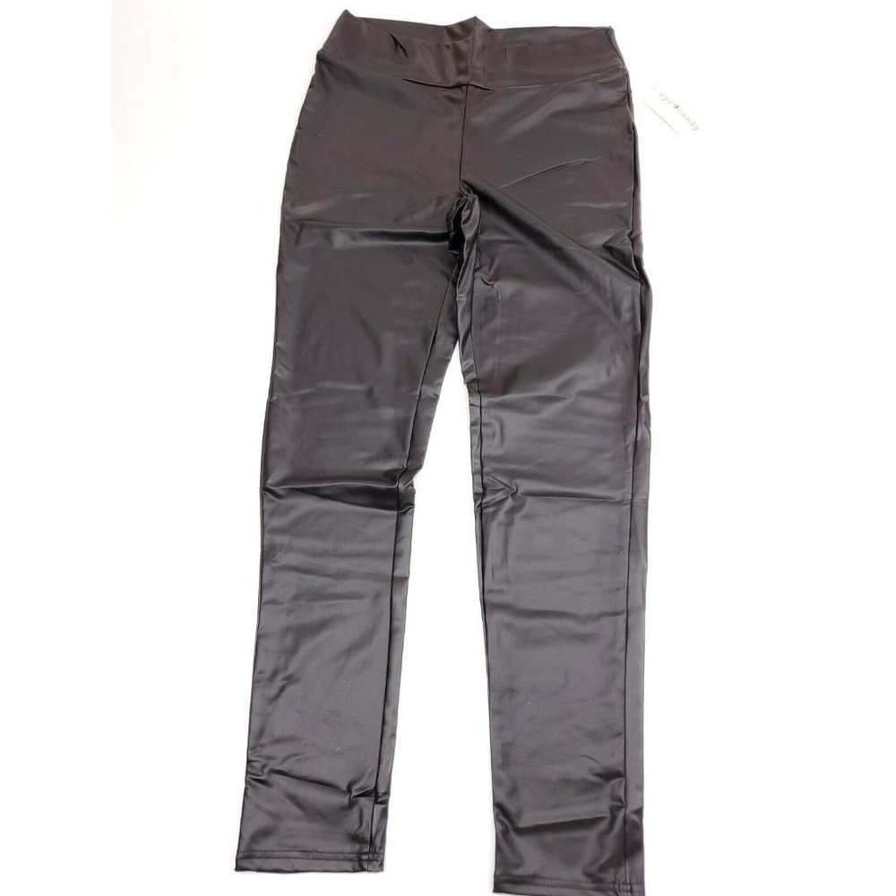 NWT Eye Candy Women Black Faux Leather Pants 2X Pl